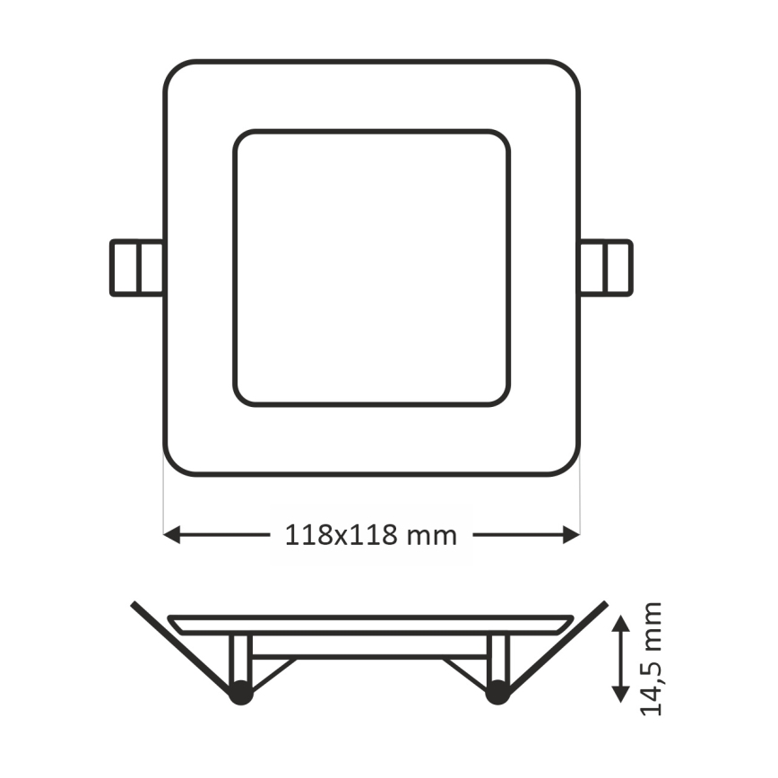 LED Iegremdējama lampa SQUARE LED/6W/230V 6500K 11,8x11,8 cm balta