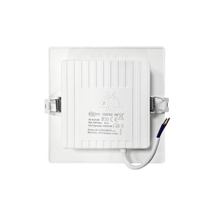 LED Iegremdējama lampa SQUARE LED/9W/230V 4000K 14,5x14,5 cm balta