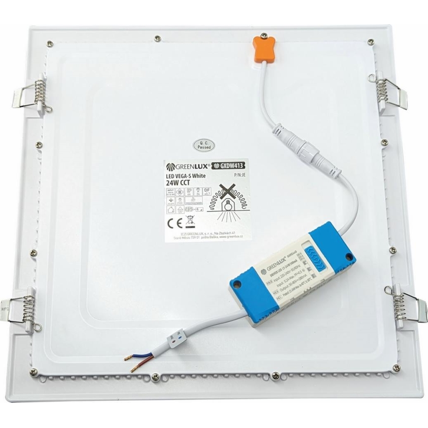 LED Iegremdējama lampa VEGA LED/24W/230V 2900/3900/5800K 30x30 cm balta