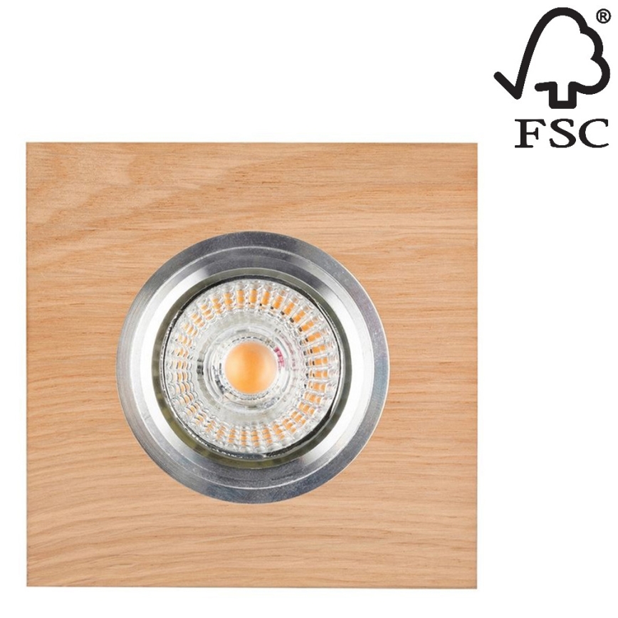 LED Iegremdējama lampa VITAR 1xGU10/5W/230V CRI 90 ozols – FSC sertificēts