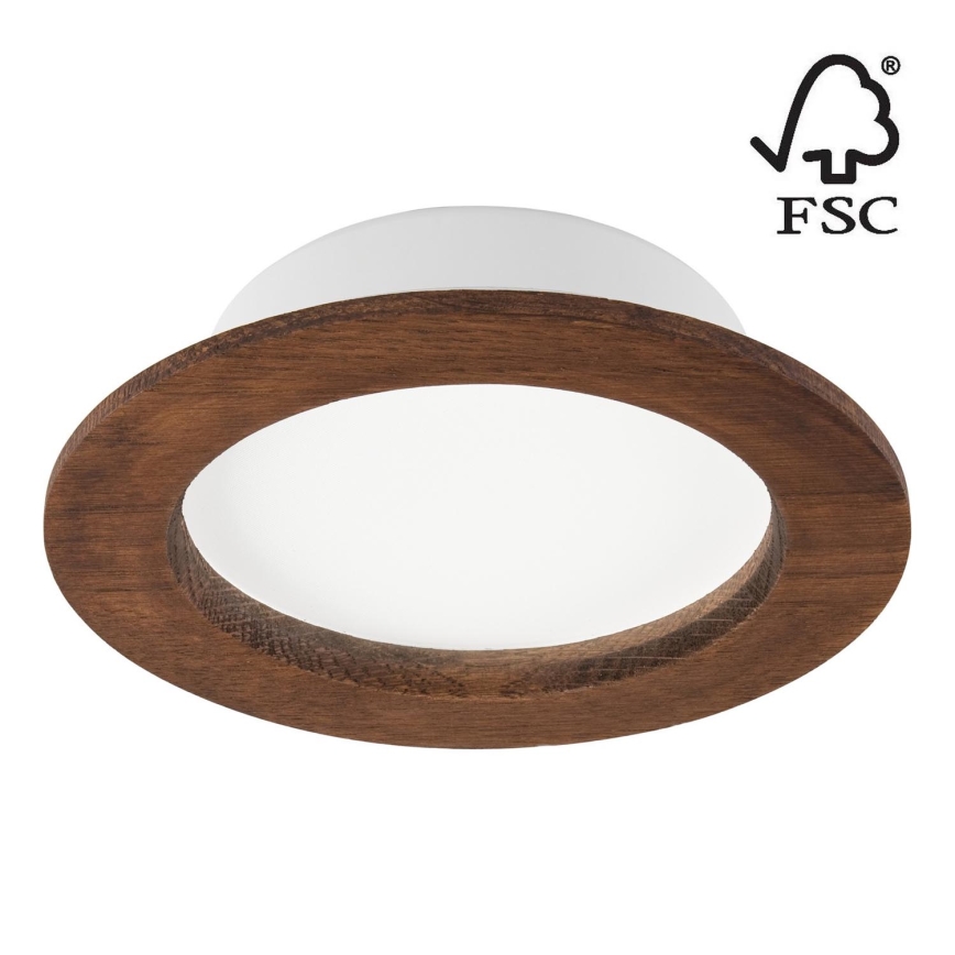 LED Iegremdējama lampa WOODY SPOT LED/12,5W/230V 3000K ķirsis ø 16 cm