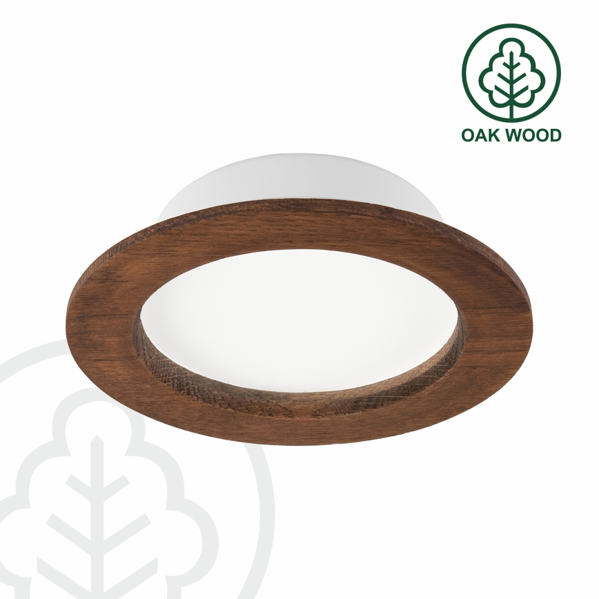 LED Iegremdējama lampa WOODY SPOT LED/12,5W/230V 3000K ķirsis ø 16 cm