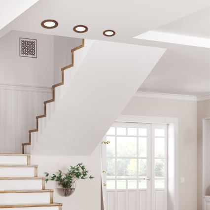 LED Iegremdējama lampa WOODY SPOT LED/12,5W/230V 3000K ķirsis ø 16 cm