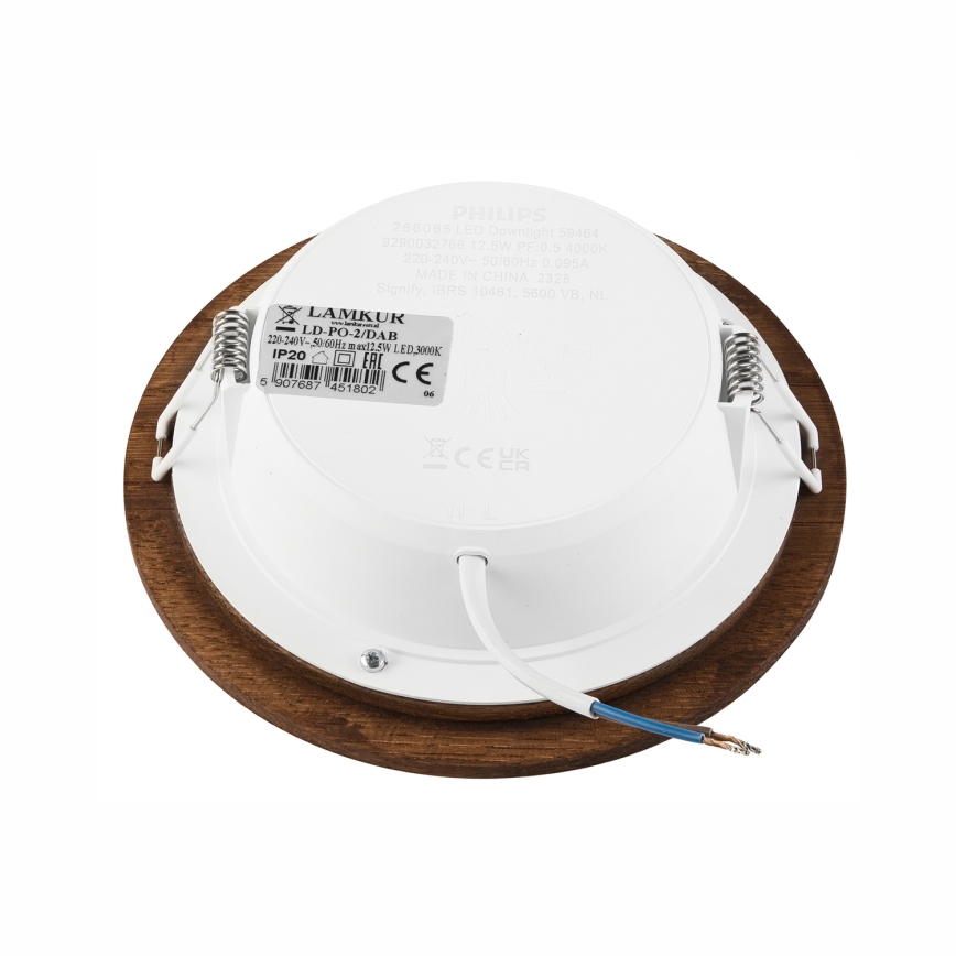 LED Iegremdējama lampa WOODY SPOT LED/12,5W/230V 3000K ķirsis ø 16 cm