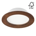 LED Iegremdējama lampa WOODY SPOT LED/12,5W/230V 4000K ķirsis ø 16 cm