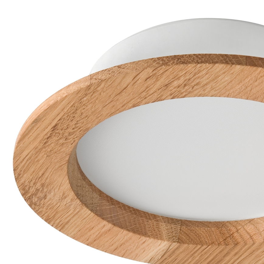 LED Iegremdējama lampa WOODY SPOT LED/12,5W/230V 4000K ozols ø 16 cm
