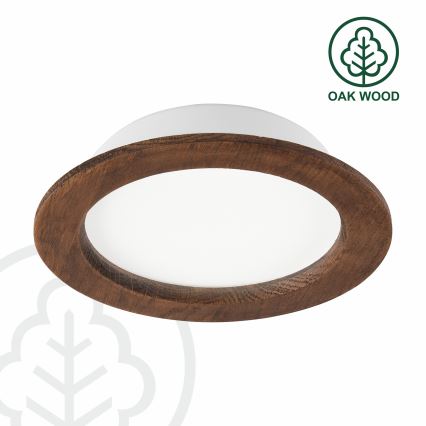 LED Iegremdējama lampa WOODY SPOT LED/16,5W/230V 4000K ķirsis ø 18,5 cm