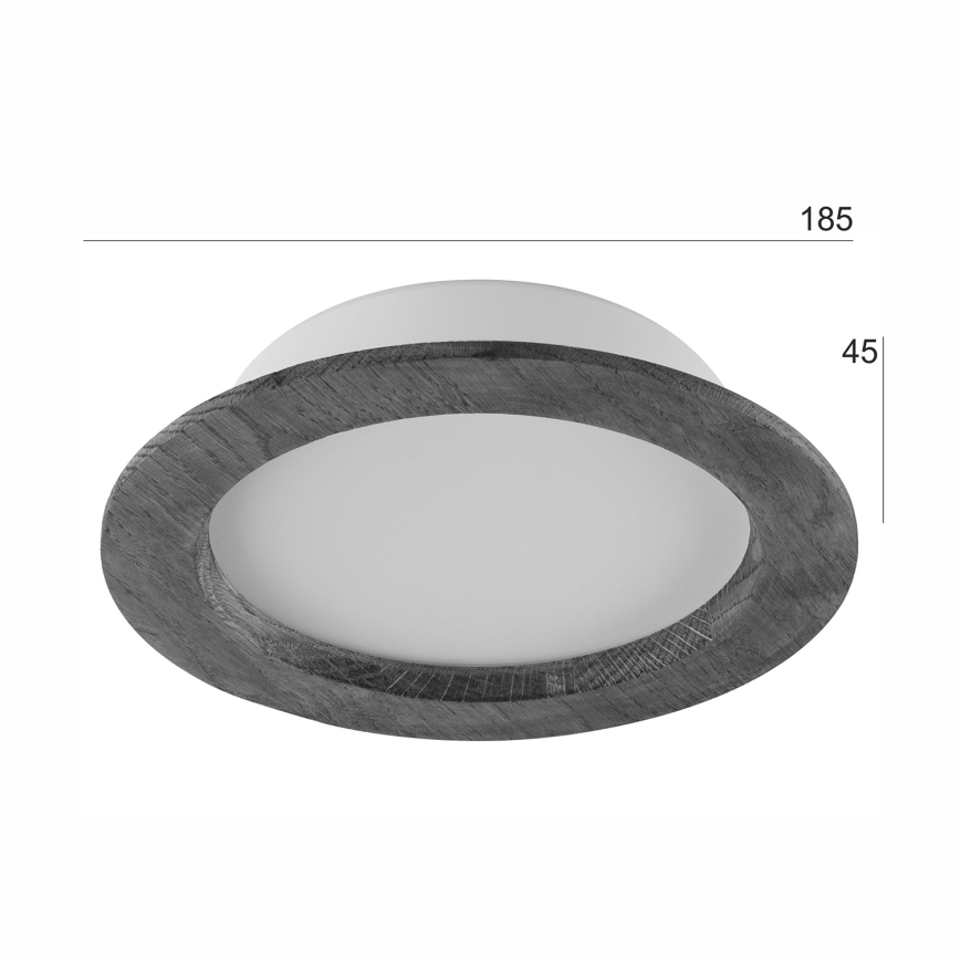 LED Iegremdējama lampa WOODY SPOT LED/16,5W/230V 4000K ķirsis ø 18,5 cm