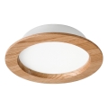 LED Iegremdējama lampa WOODY SPOT LED/16,5W/230V 4000K ozols ø 18,5 cm