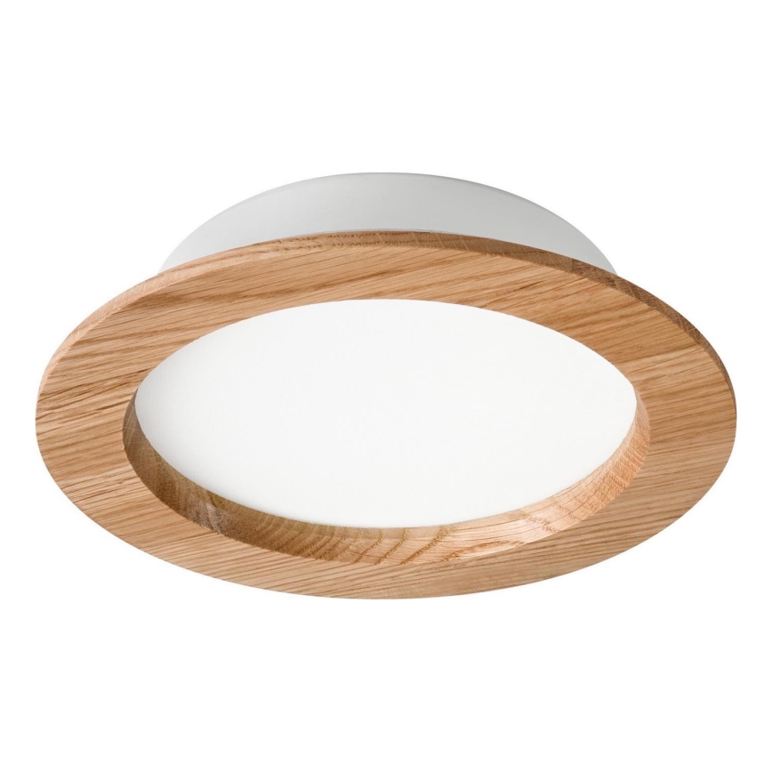 LED Iegremdējama lampa WOODY SPOT LED/16,5W/230V 4000K ozols ø 18,5 cm
