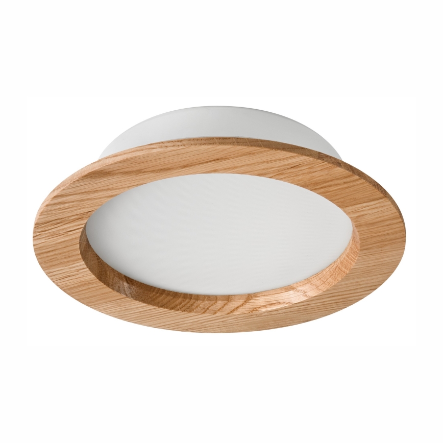 LED Iegremdējama lampa WOODY SPOT LED/16,5W/230V 4000K ozols ø 18,5 cm