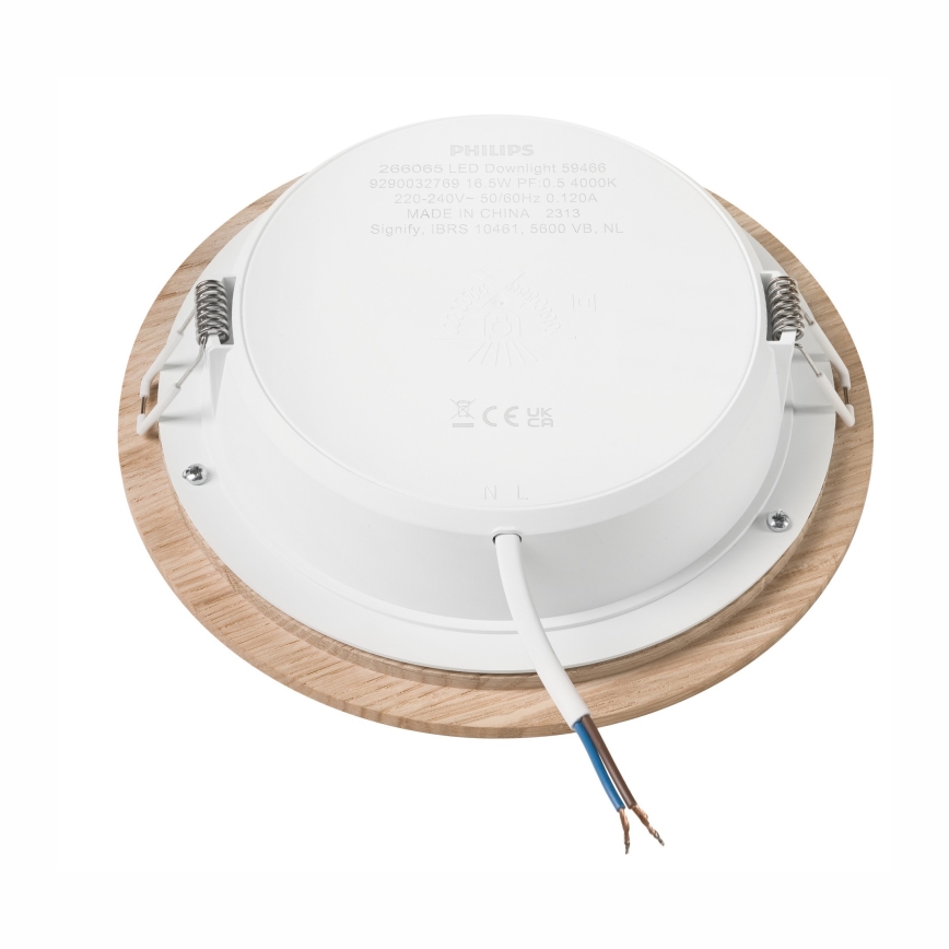 LED Iegremdējama lampa WOODY SPOT LED/16,5W/230V 4000K ozols ø 18,5 cm