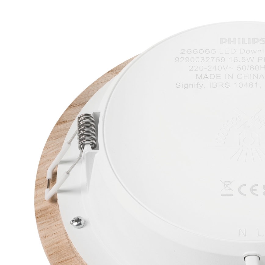 LED Iegremdējama lampa WOODY SPOT LED/16,5W/230V 4000K ozols ø 18,5 cm