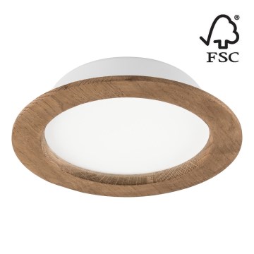 LED Iegremdējama lampa WOODY SPOT LED/16,5W/230V 4000K rieksts ø 18,5 cm
