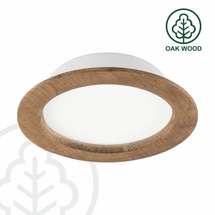 LED Iegremdējama lampa WOODY SPOT LED/16,5W/230V 4000K rieksts ø 18,5 cm