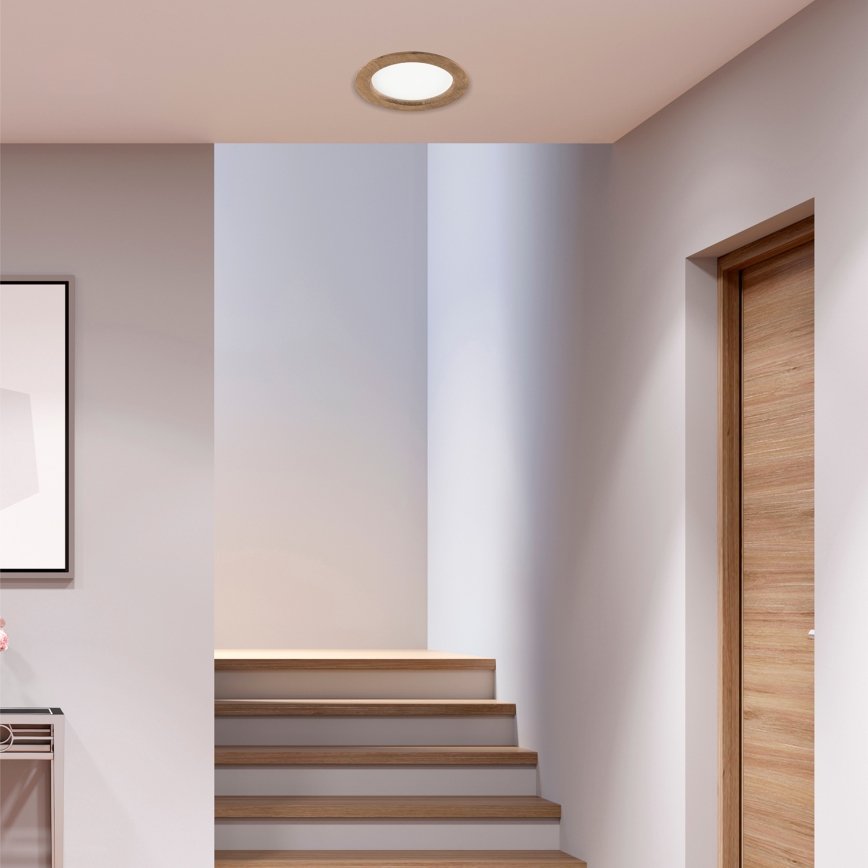 LED Iegremdējama lampa WOODY SPOT LED/16,5W/230V 4000K rieksts ø 18,5 cm