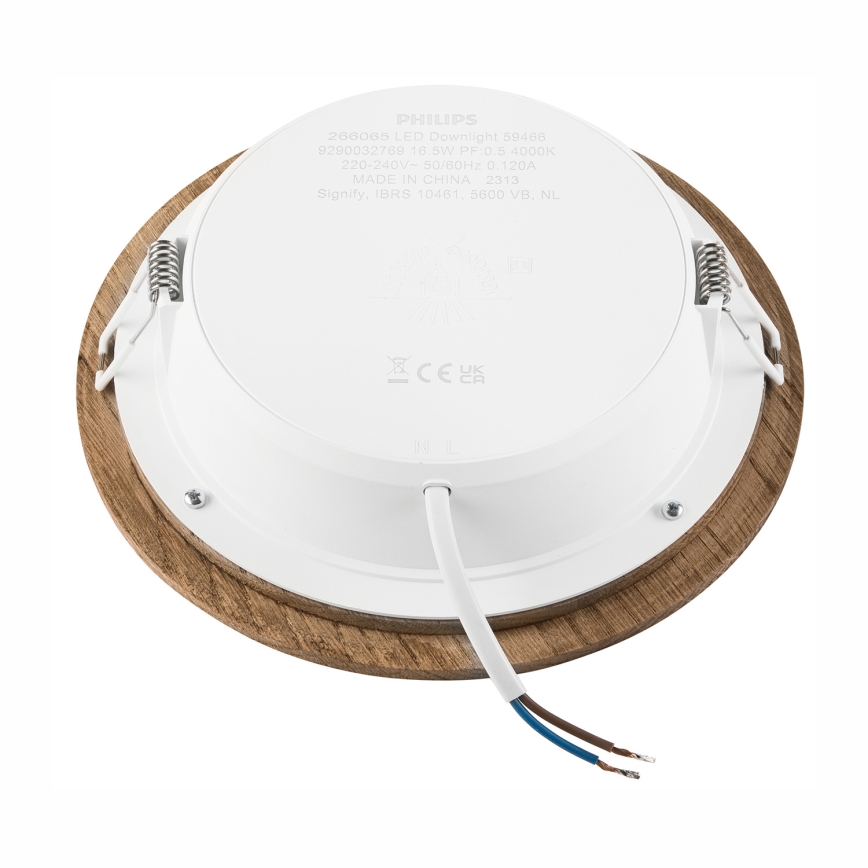 LED Iegremdējama lampa WOODY SPOT LED/16,5W/230V 4000K rieksts ø 18,5 cm