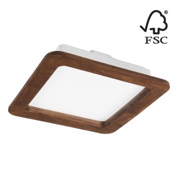 LED Iegremdējama lampa WOODY SPOT LED/17W/230V 3000K ķirsis 18,5x18,5 cm