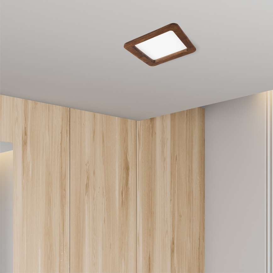 LED Iegremdējama lampa WOODY SPOT LED/17W/230V 3000K ķirsis 18,5x18,5 cm