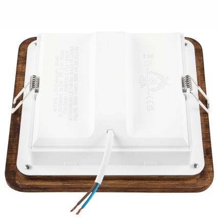 LED Iegremdējama lampa WOODY SPOT LED/17W/230V 3000K ķirsis 18,5x18,5 cm