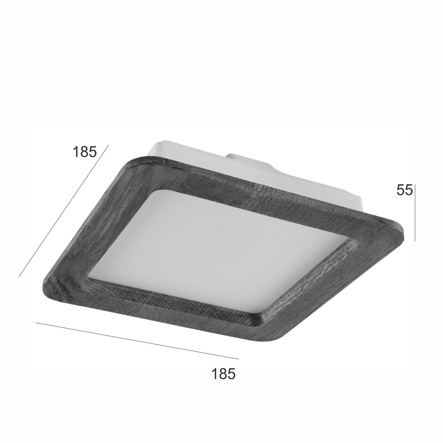 LED Iegremdējama lampa WOODY SPOT LED/17W/230V 3000K ķirsis 18,5x18,5 cm