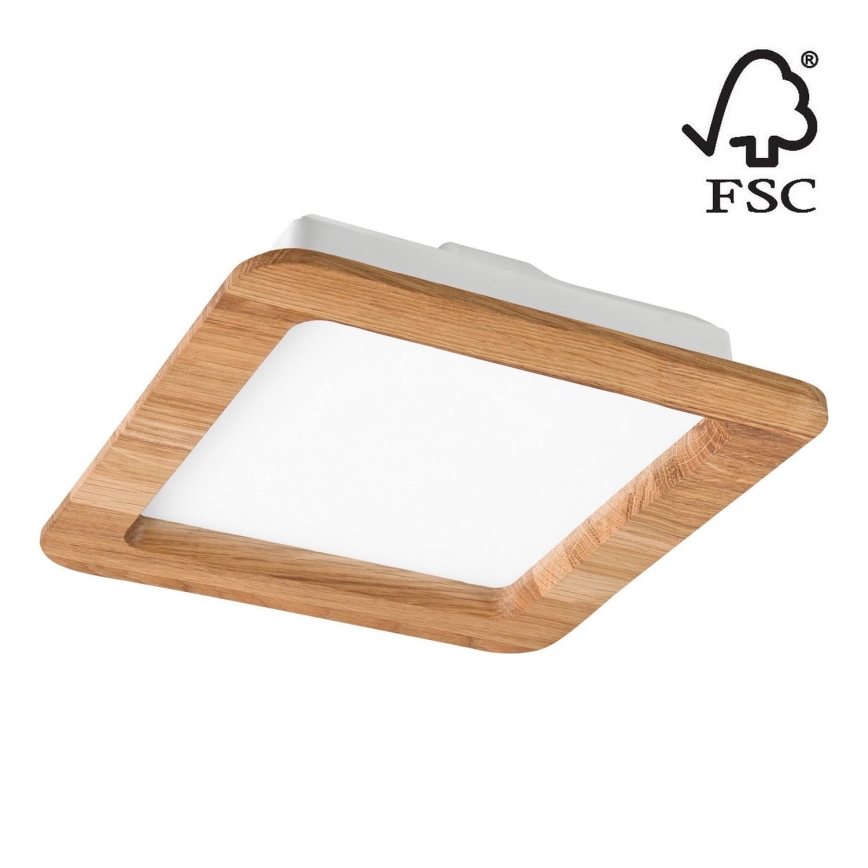 LED Iegremdējama lampa WOODY SPOT LED/17W/230V 3000K ozols 18,5x18,5 cm
