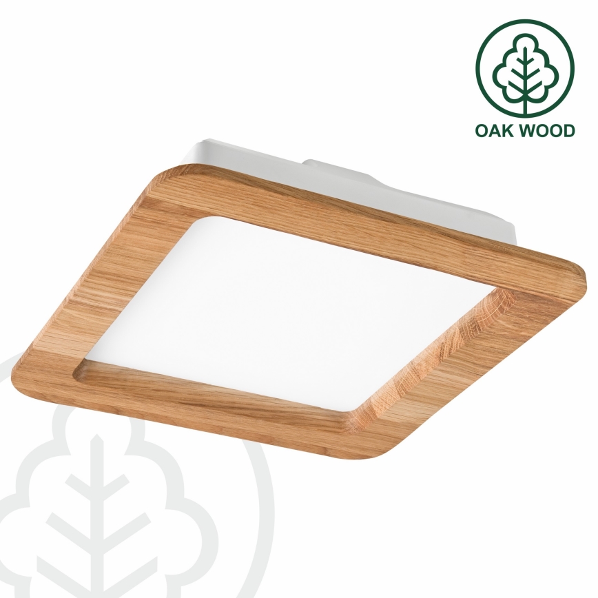 LED Iegremdējama lampa WOODY SPOT LED/17W/230V 3000K ozols 18,5x18,5 cm