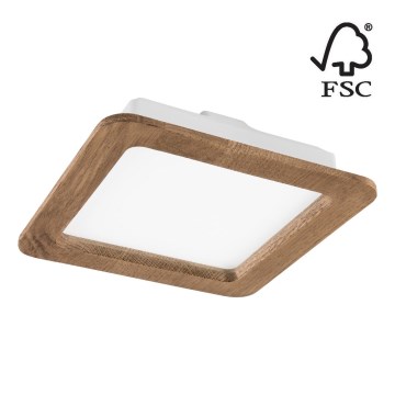 LED Iegremdējama lampa WOODY SPOT LED/17W/230V 3000K rieksts 18,5x18,5 cm