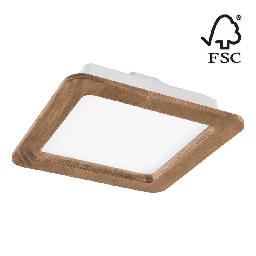 LED Iegremdējama lampa WOODY SPOT LED/17W/230V 3000K rieksts 18,5x18,5 cm