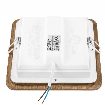 LED Iegremdējama lampa WOODY SPOT LED/17W/230V 3000K rieksts 18,5x18,5 cm