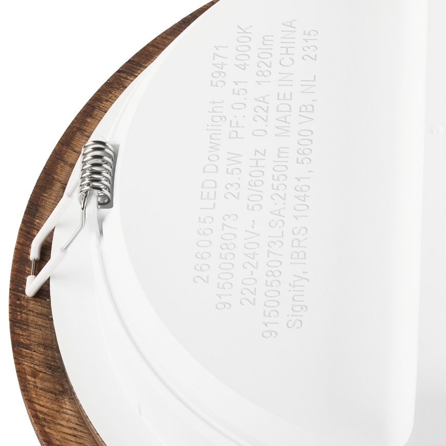 LED Iegremdējama lampa WOODY SPOT LED/23,5W/230V 4000K ķirsis ø 23,5 cm