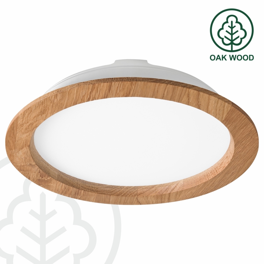 LED Iegremdējama lampa WOODY SPOT LED/23,5W/230V 4000K ozols ø 23,5 cm