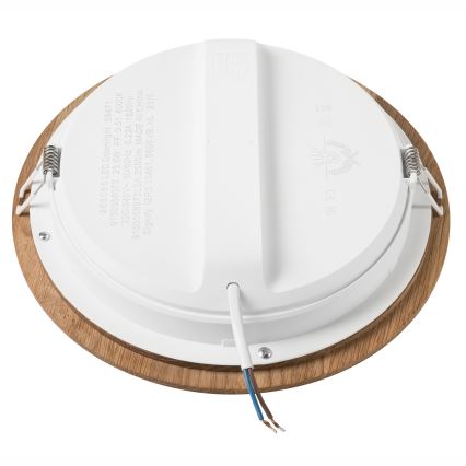 LED Iegremdējama lampa WOODY SPOT LED/23,5W/230V 4000K ozols ø 23,5 cm