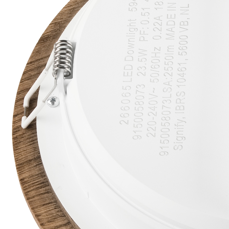 LED Iegremdējama lampa WOODY SPOT LED/23,5W/230V 4000K rieksts ø 23,5 cm