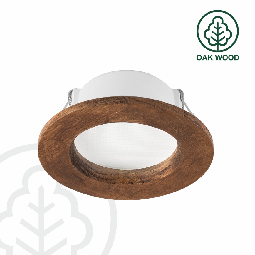 LED Iegremdējama lampa WOODY SPOT LED/5,5W/230V 4000K ķirsis ø 10 cm