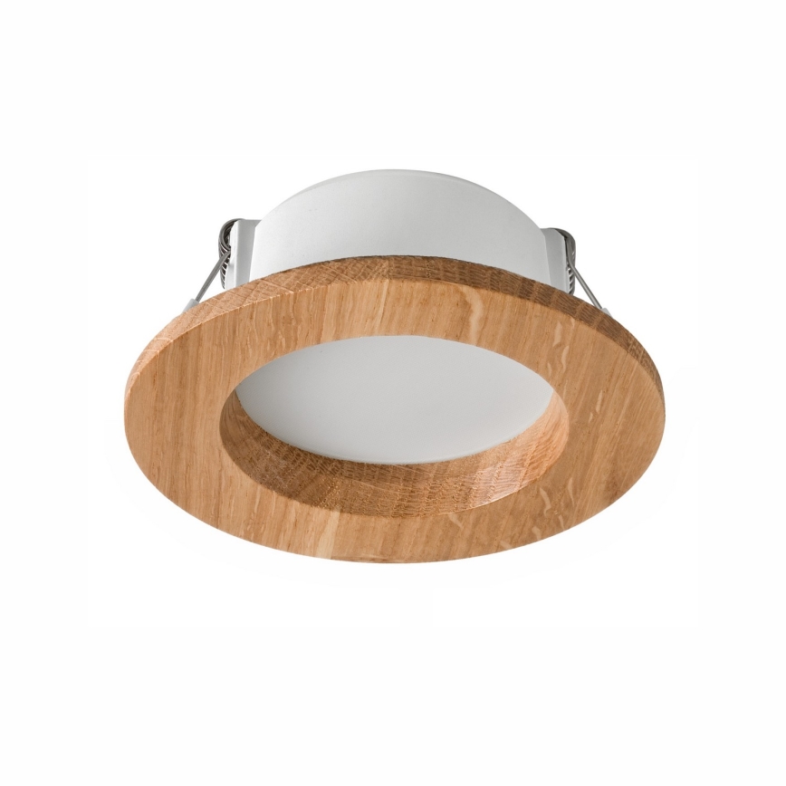 LED Iegremdējama lampa WOODY SPOT LED/5,5W/230V 4000K ozolkoks ø 10 cm