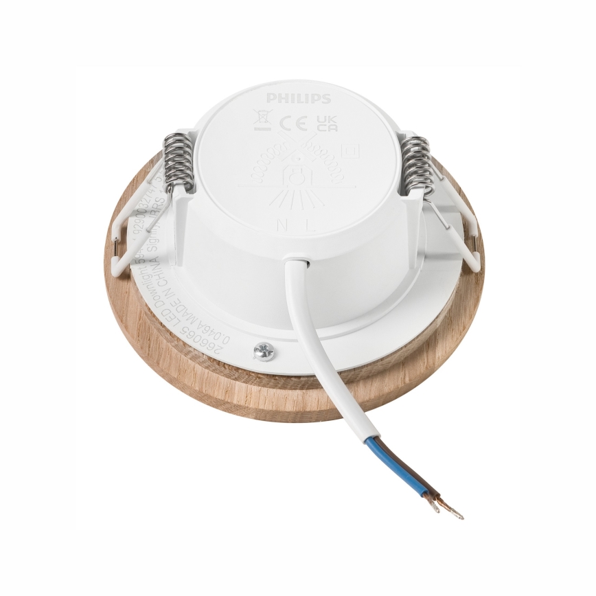 LED Iegremdējama lampa WOODY SPOT LED/5,5W/230V 4000K ozolkoks ø 10 cm