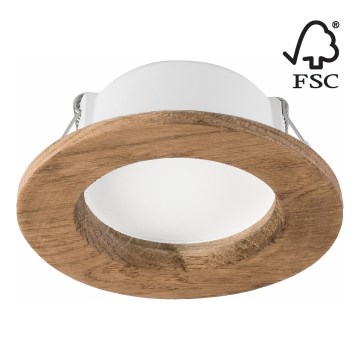 LED Iegremdējama lampa WOODY SPOT LED/5,5W/230V 4000K rieksts ø 10 cm