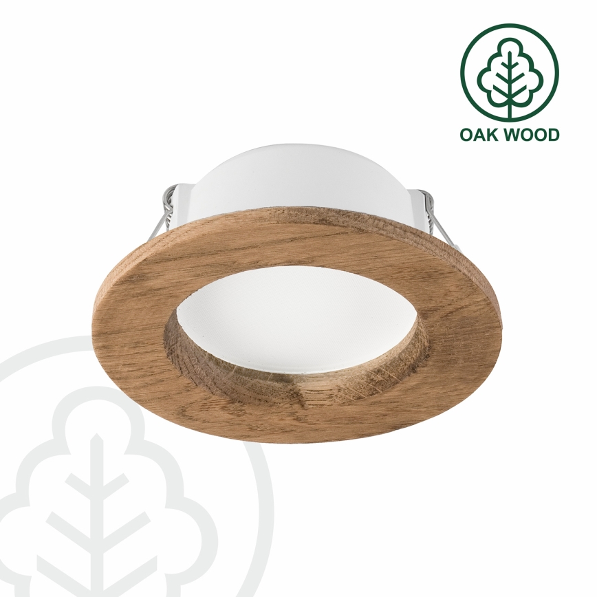 LED Iegremdējama lampa WOODY SPOT LED/5,5W/230V 4000K rieksts ø 10 cm