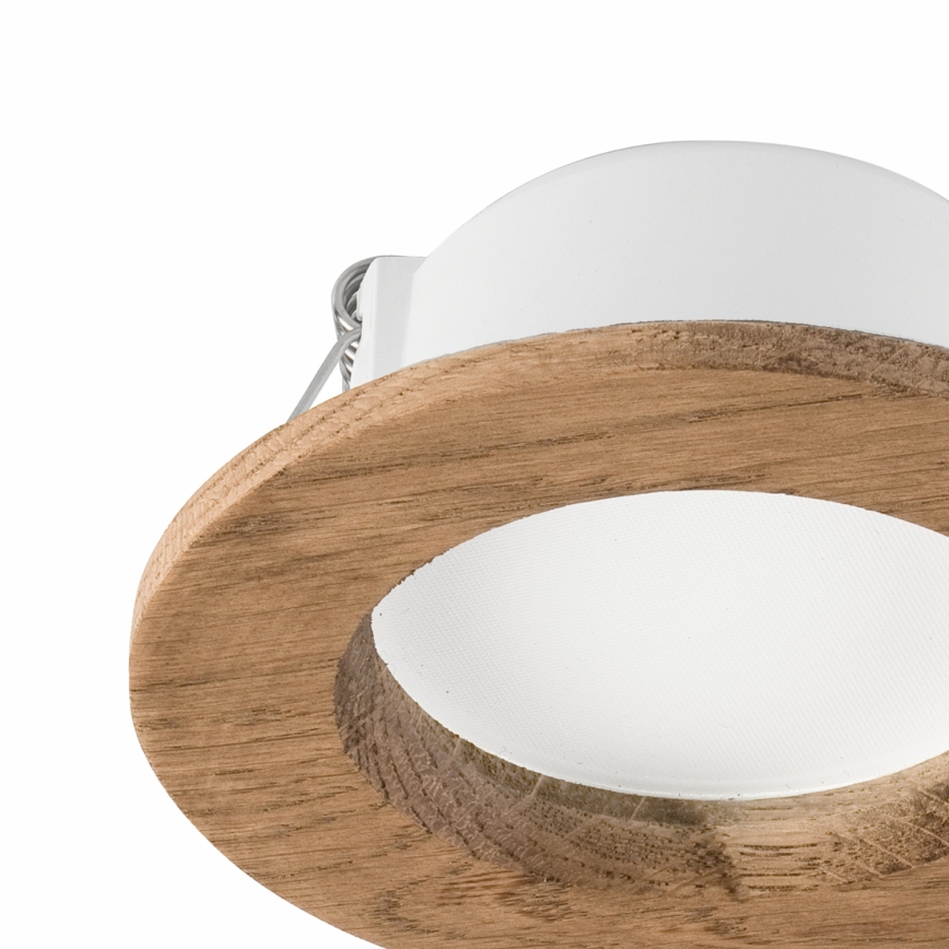 LED Iegremdējama lampa WOODY SPOT LED/5,5W/230V 4000K rieksts ø 10 cm