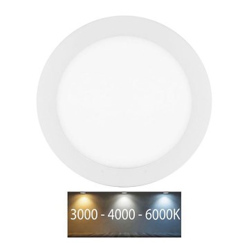 LED Iegremdējama vannas istabas lampa LADA LED/12W/230V 3000/4000/6000K d. 17 cm IP44 balta