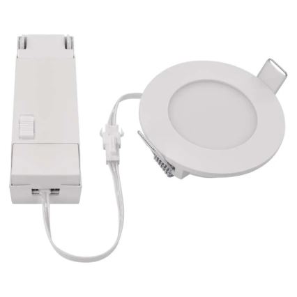 LED Iegremdējama vannas istabas lampa LORI LED/4,5W/230V IP65 2700/4000K d. 8,5 cm balta