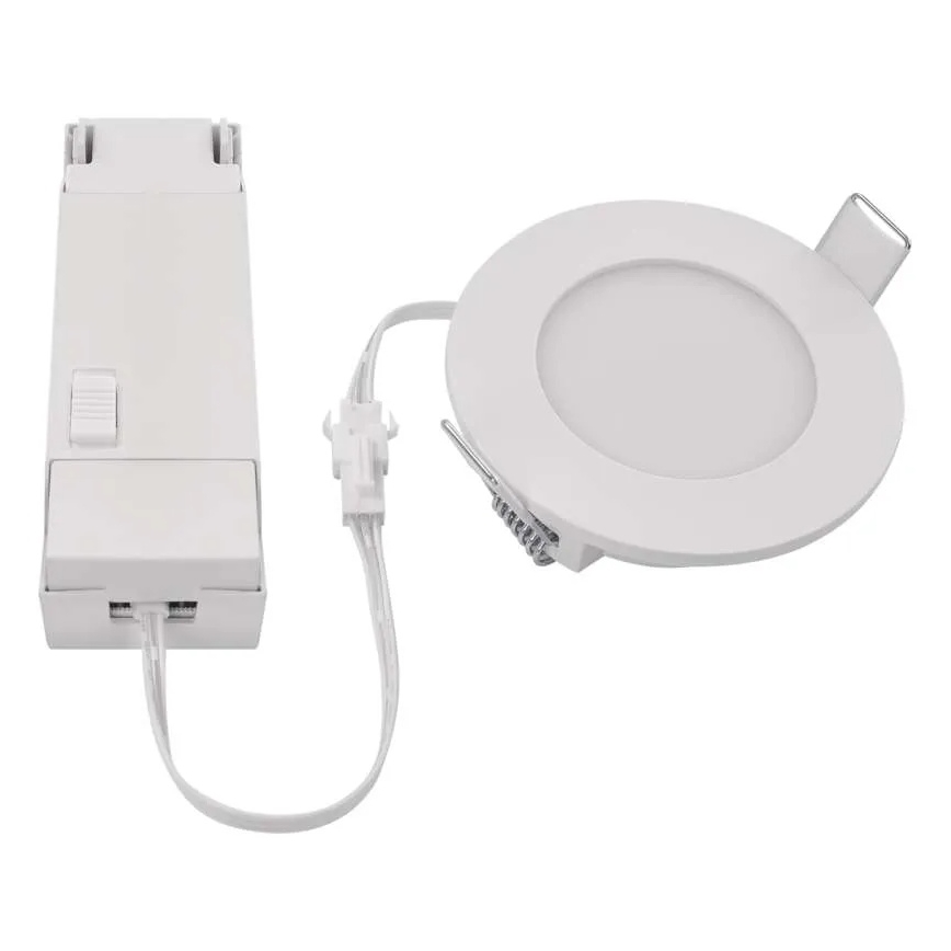 LED Iegremdējama vannas istabas lampa LORI LED/4,5W/230V IP65 2700/4000K d. 8,5 cm balta