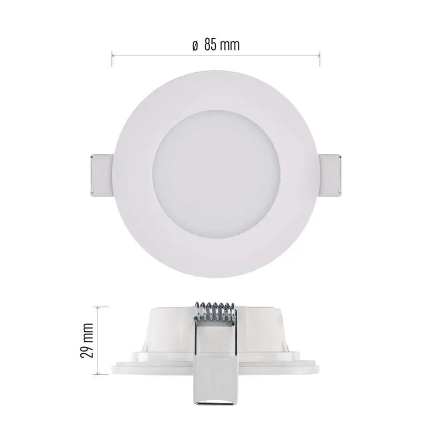 LED Iegremdējama vannas istabas lampa LORI LED/4,5W/230V IP65 2700/4000K d. 8,5 cm balta