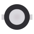 LED Iegremdējama vannas istabas lampa LORI LED/4,5W/230V IP65 2700/4000K d. 8,5 cm melna