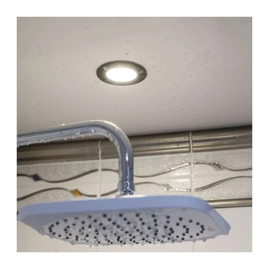 LED Iegremdējama vannas istabas lampa LORI LED/4,5W/230V IP65 2700/4000K d. 8,5 cm melna