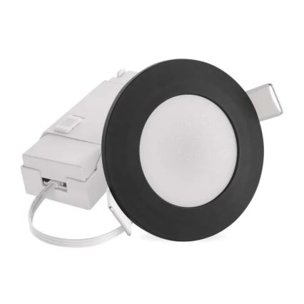 LED Iegremdējama vannas istabas lampa LORI LED/4,5W/230V IP65 2700/4000K d. 8,5 cm melna