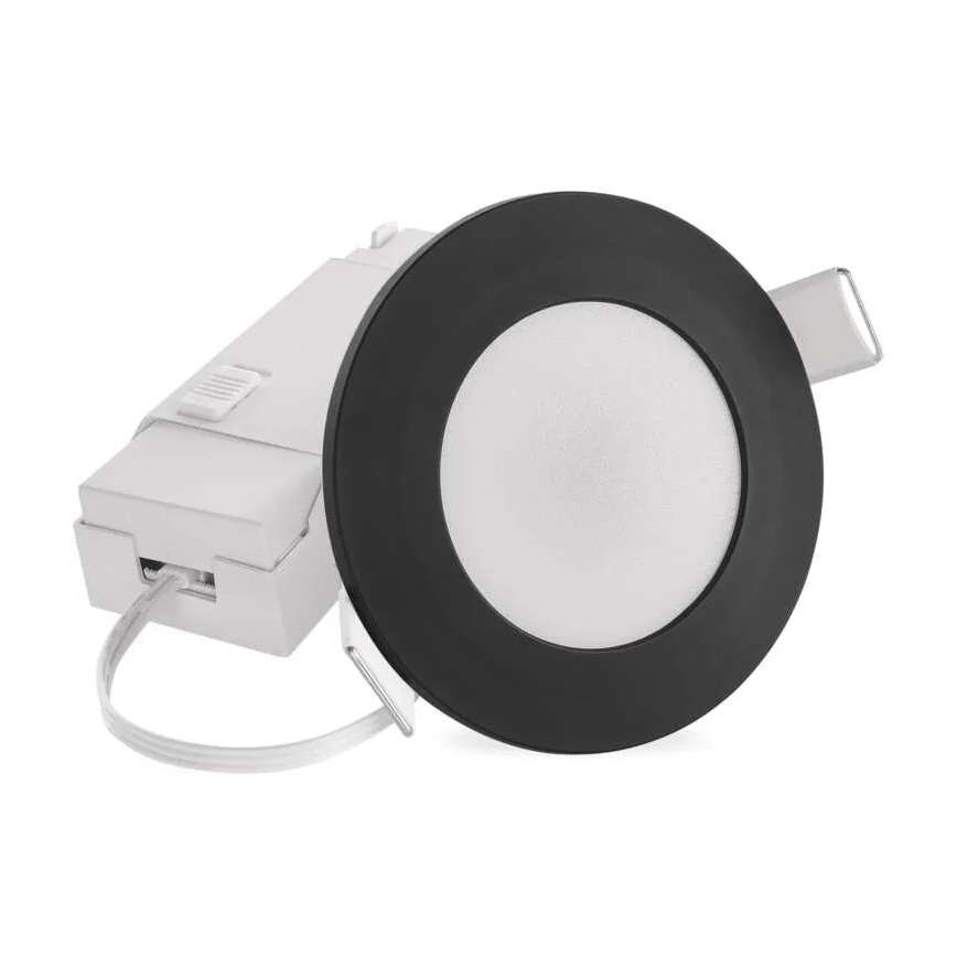 LED Iegremdējama vannas istabas lampa LORI LED/4,5W/230V IP65 2700/4000K d. 8,5 cm melna