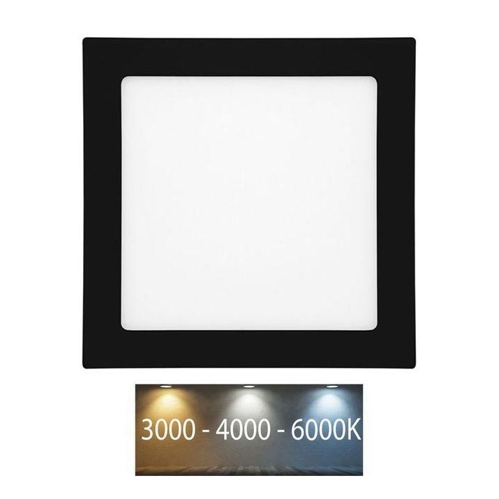 LED Iegremdējama vannas istabas lampa RAFA LED/18W/230V 3000/4000/6000K 22x22 cm IP44 melna