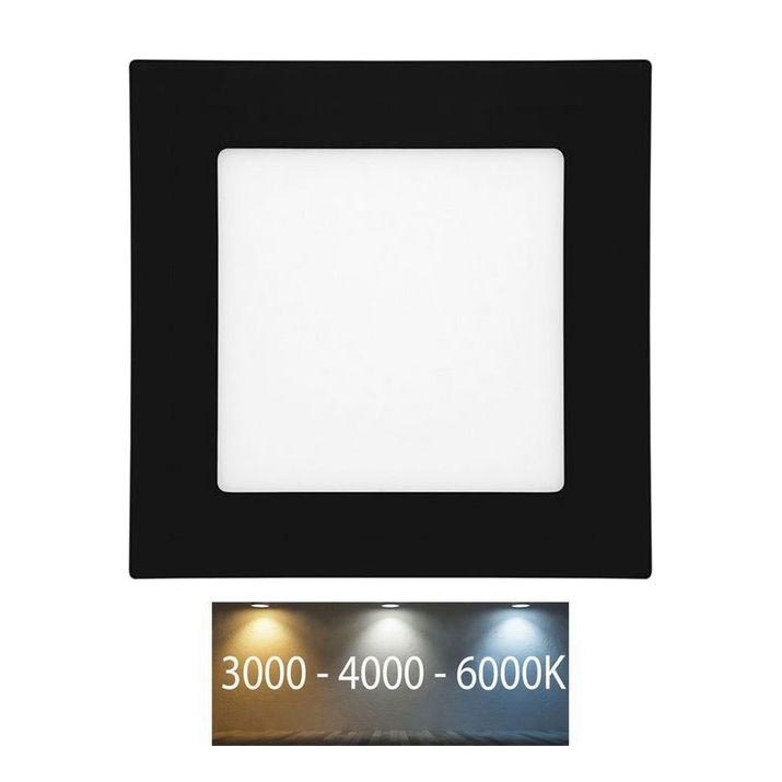 LED Iegremdējama vannas istabas lampa RAFA LED/6W/230V 3000/4000/6000K 12x12 cm IP44 melna